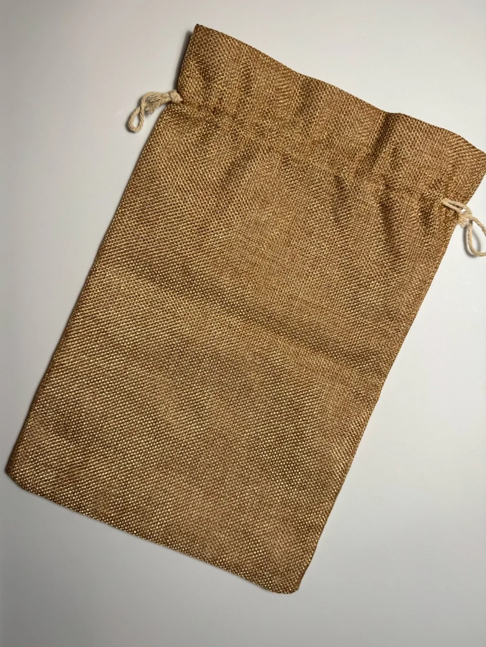 Natural Drawstring Bag - Tan